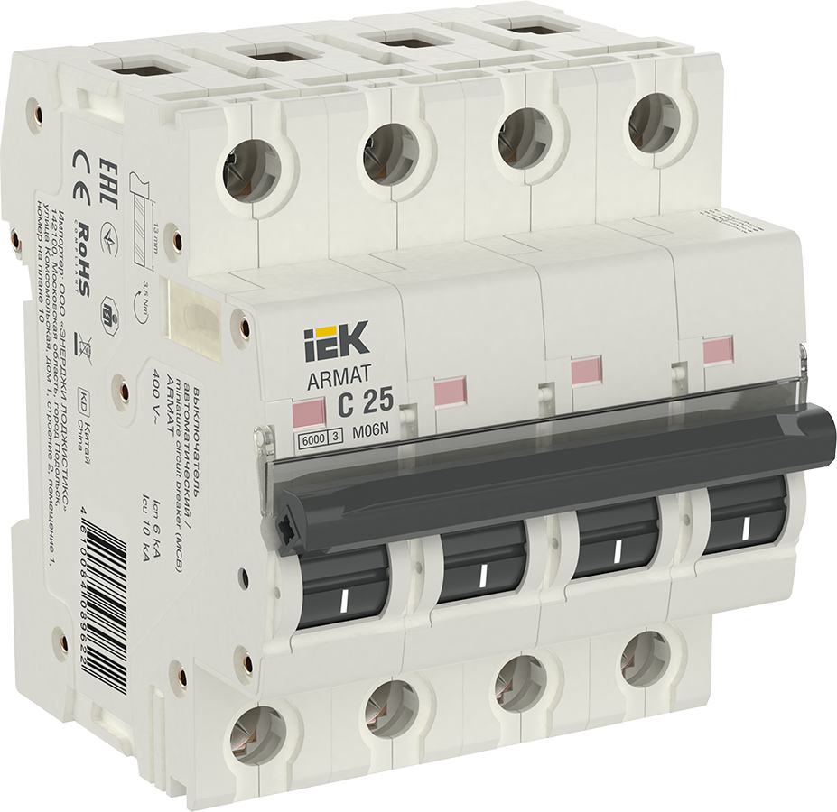 

ARMAT Автоматический выключатель M06N 4P C 25А IEK