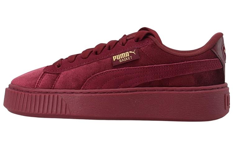 

Кеды унисекс Puma Platform Velvet красные 37.5 EU, Красный, Platform Velvet