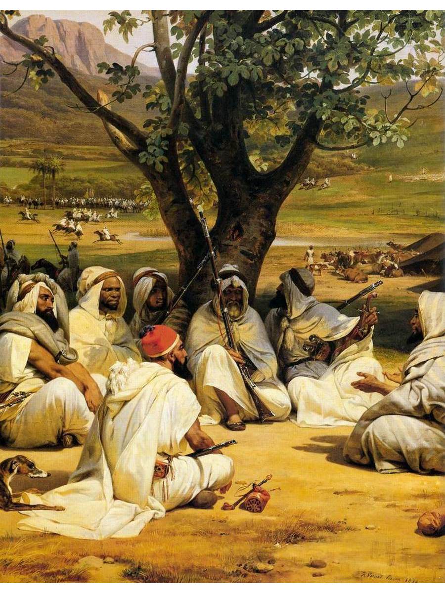 

Постер DRABS A3 Верне Эмиль Жан Орас Arab Chieftains in Council The Negotiator