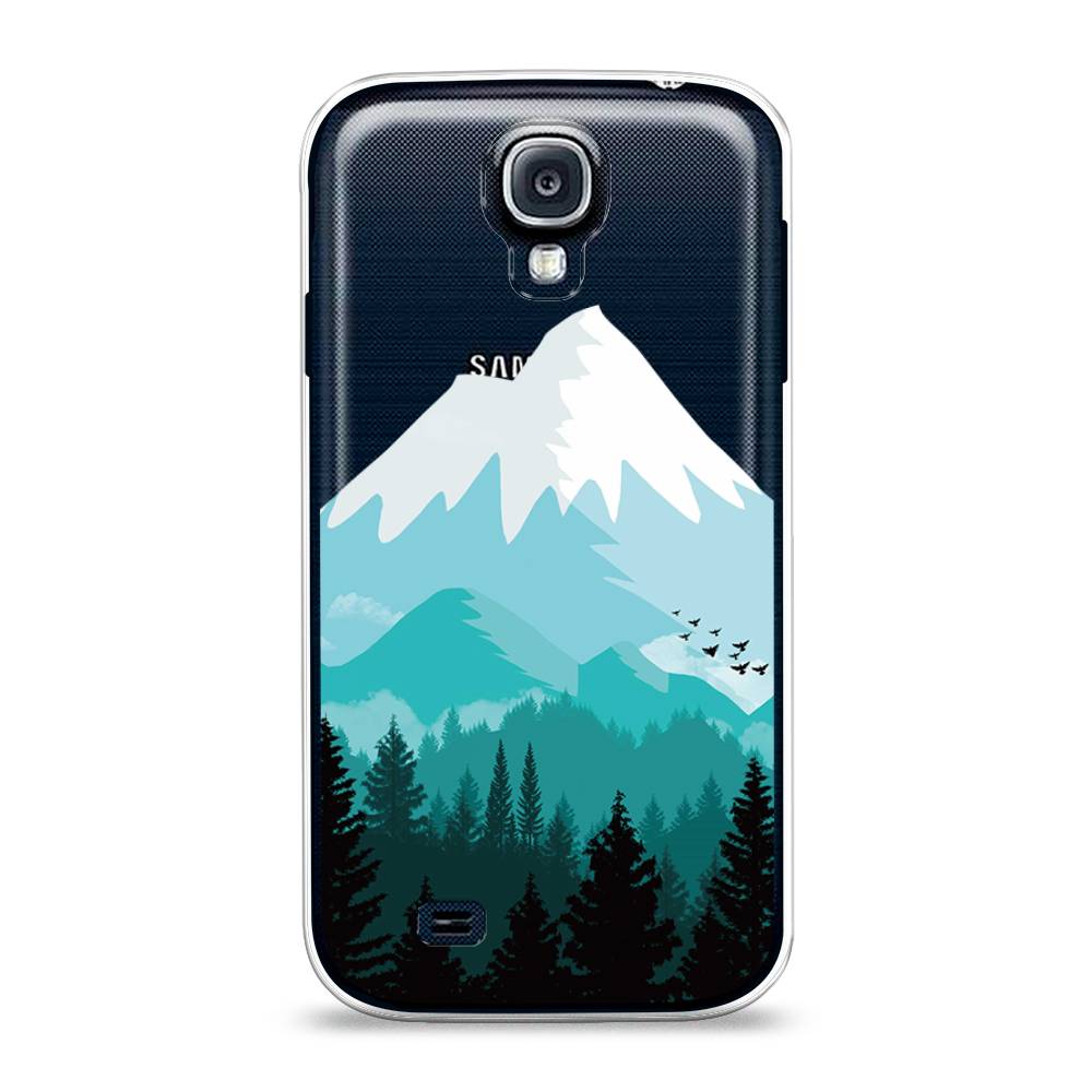 

Чехол на Samsung Galaxy S4 "Синяя снежная гора", Белый;голубой, 23950-2