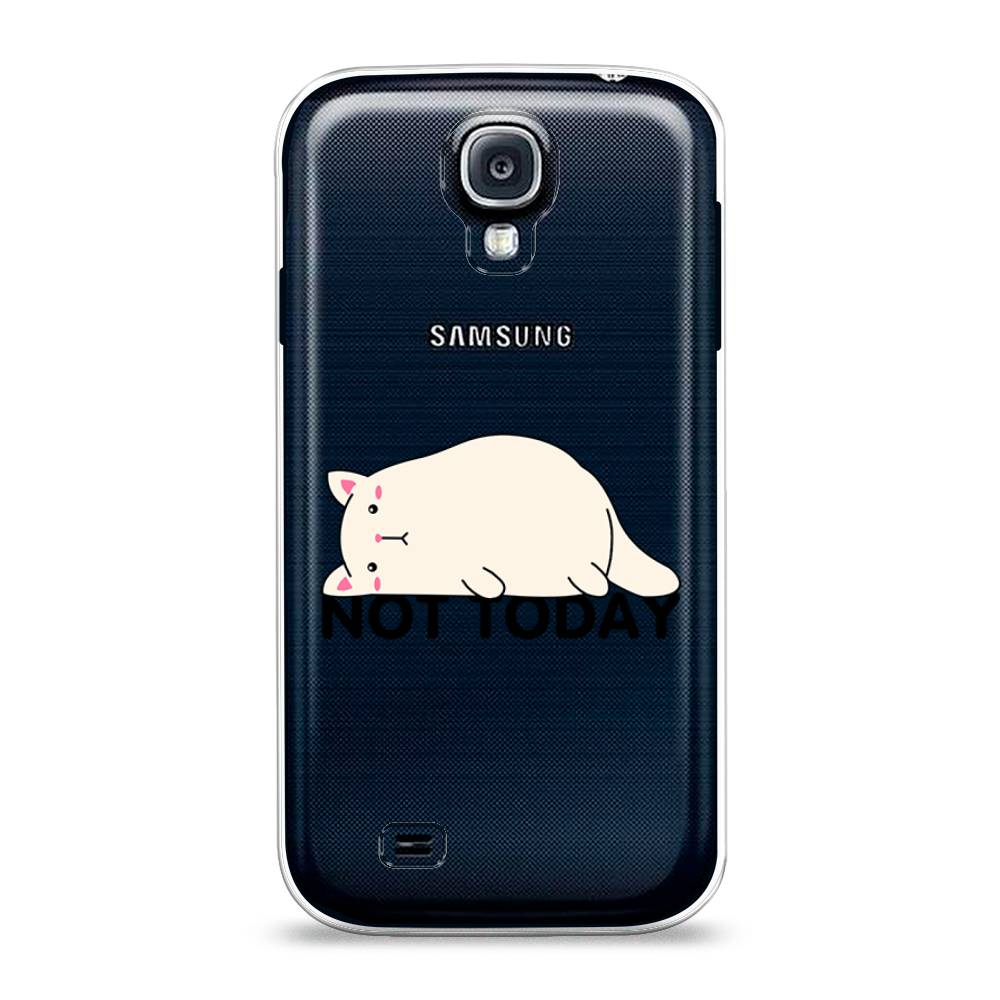 

Чехол на Samsung Galaxy S4 "Cat not today", Белый;розовый;черный, 23950-1