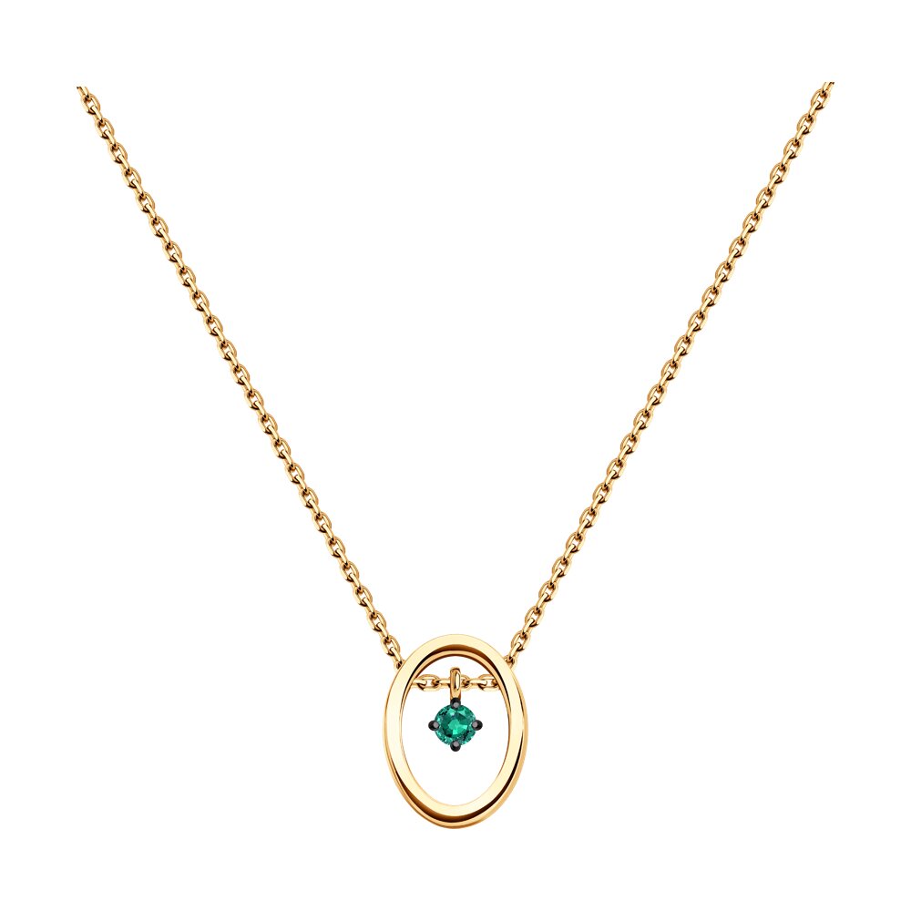 

Колье из красного золота с изумрудом 38/42 см Diamant 51-270-01704-1, 51-270-01704-1
