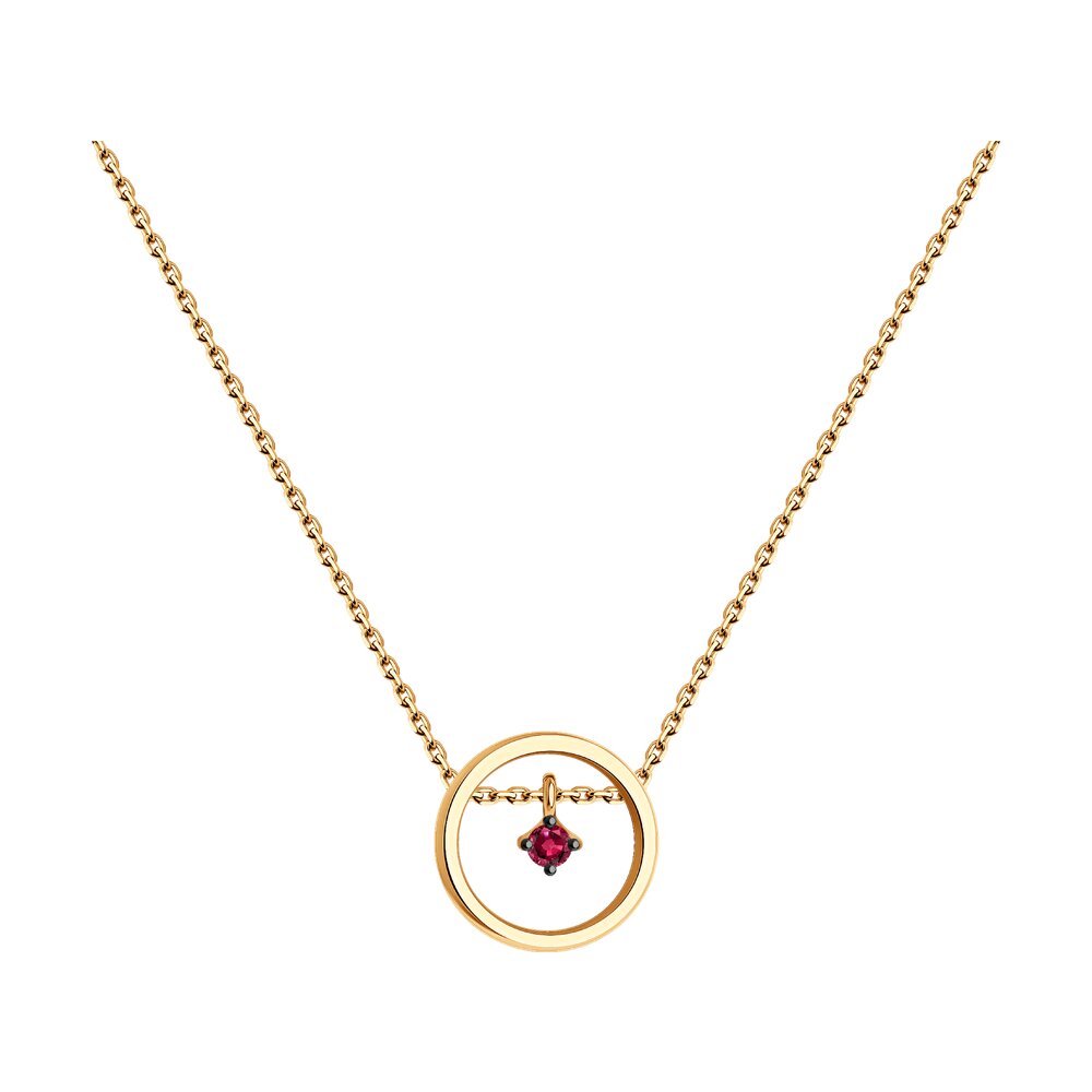 

Колье из красного золота с рубином 38/42 см Diamant 51-270-01666-1, 51-270-01666-1