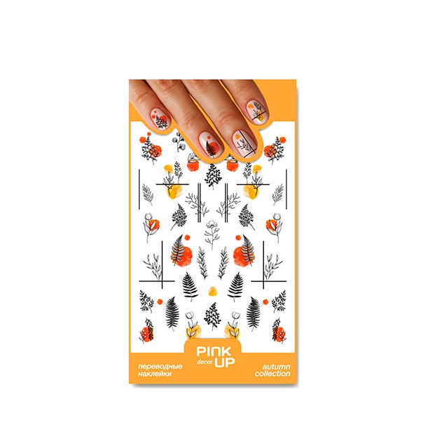 

Наклейки для ногтей Pink Up Decor 3D переводные, 22, 3 г, Разноцветный