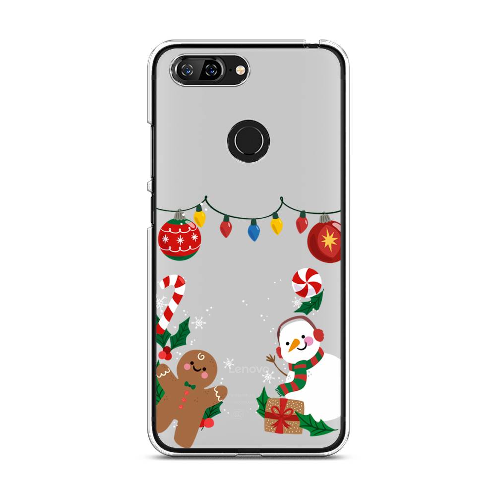 

Чехол для Lenovo S5 "Новогоднее настроение", Коричневый;красный;зеленый, 112550-5