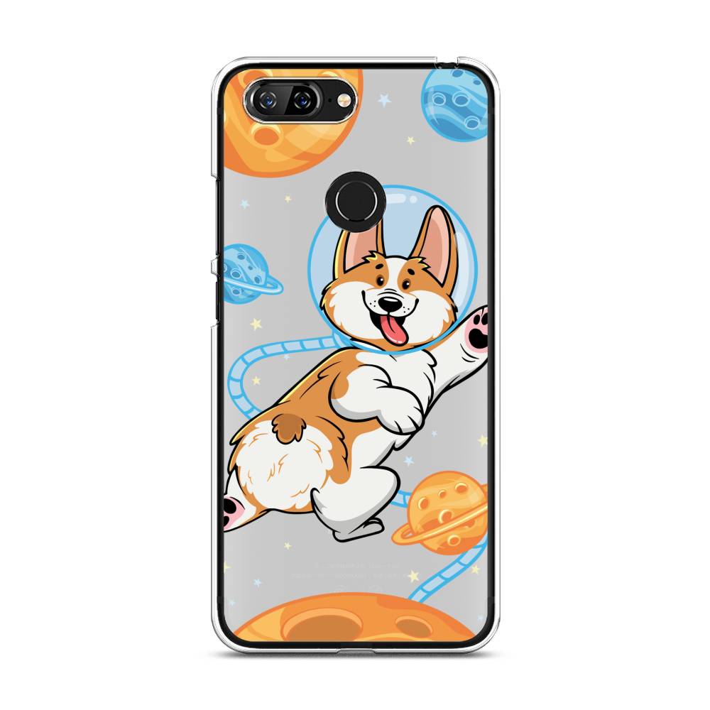 

Чехол для Lenovo S5 "Корги-космонавт", Голубой;бежевый;белый, 112550-1