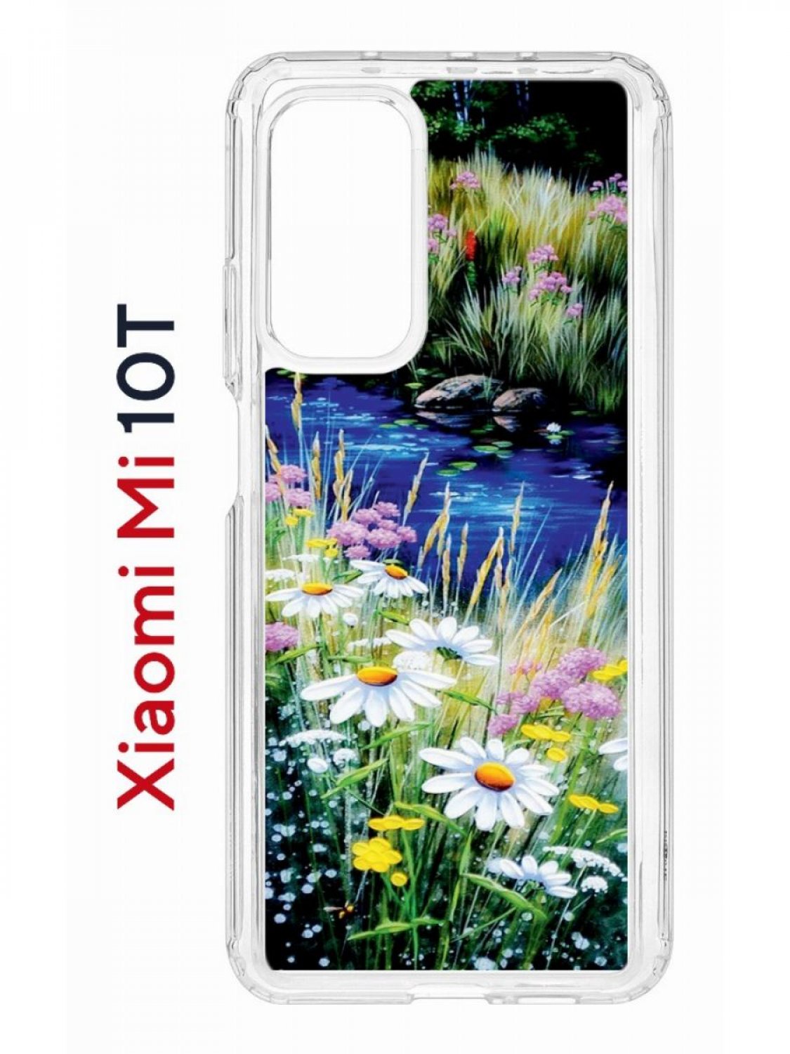 фото Чехол на xiaomi mi 10t/mi 10t pro kruche print ромашки у ручья,противоударный бампер кruче