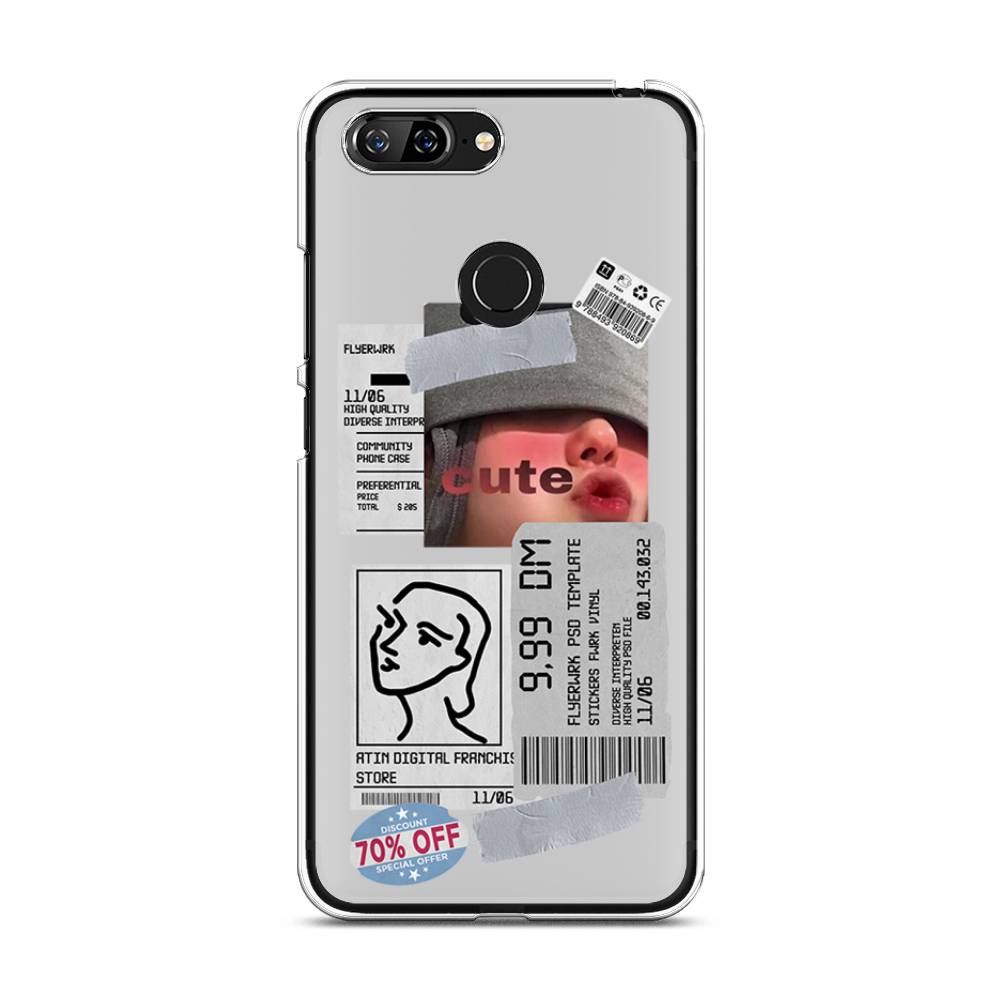 

Чехол для Lenovo S5 "Cute girl collage", Розовый;серый;голубой, 112550-6