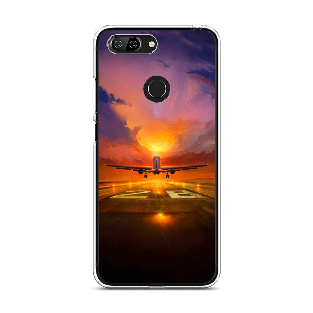 

Чехол для Lenovo S5 "Самолет на посадке", Оранжевый;синий, 112550-6