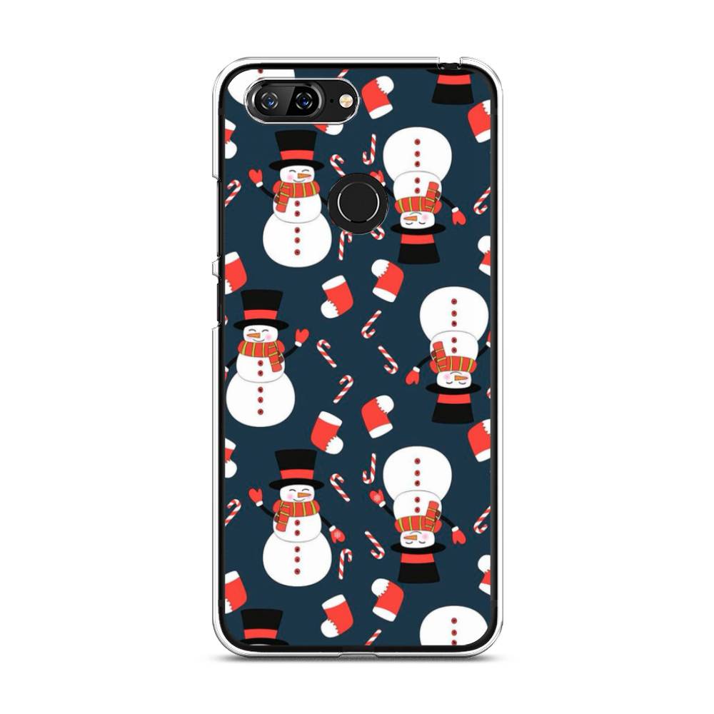 

Чехол для Lenovo S5 "Синие снеговики", Синий;белый;красный, 112550-5