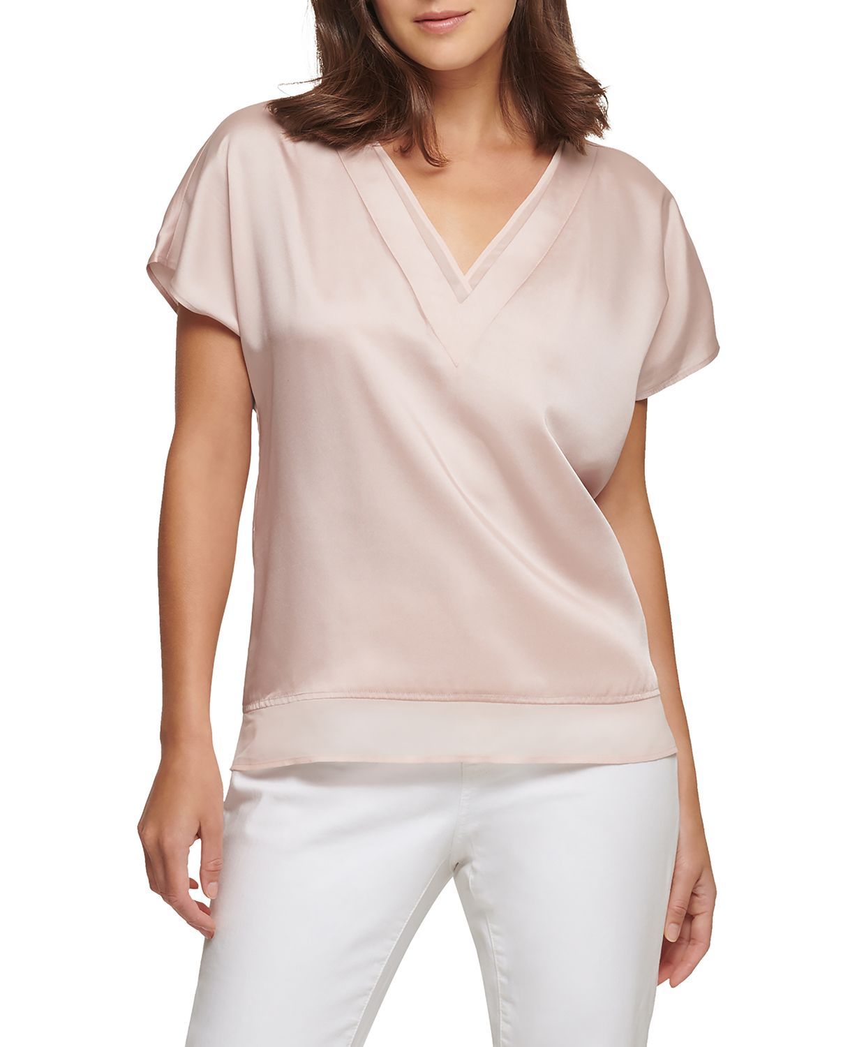 

Блуза женская DKNY P0RA7CLZ розовая XS, P0RA7CLZ