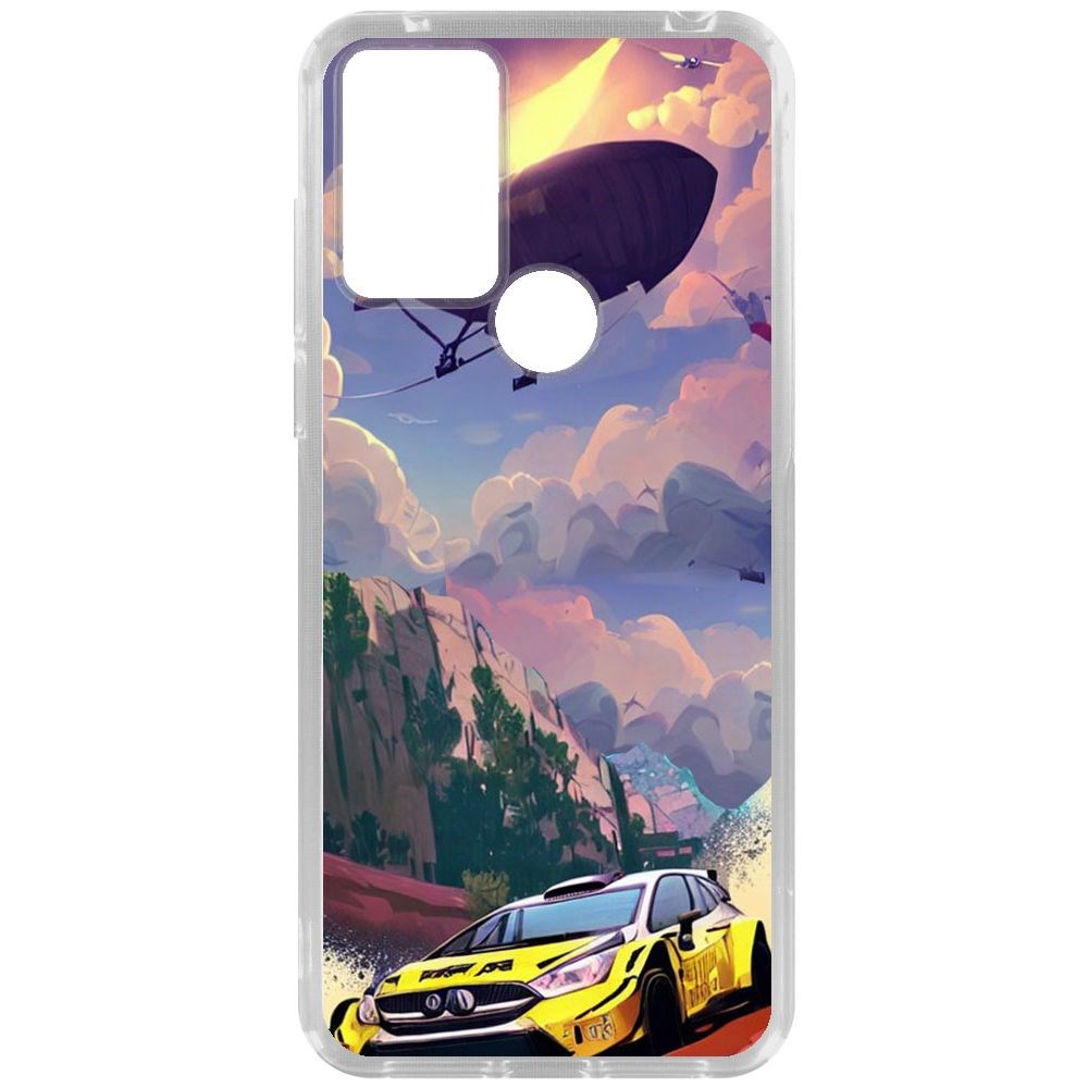 

Чехол-накладка Krutoff Clear Case Гонка для TCL 30E, Прозрачный