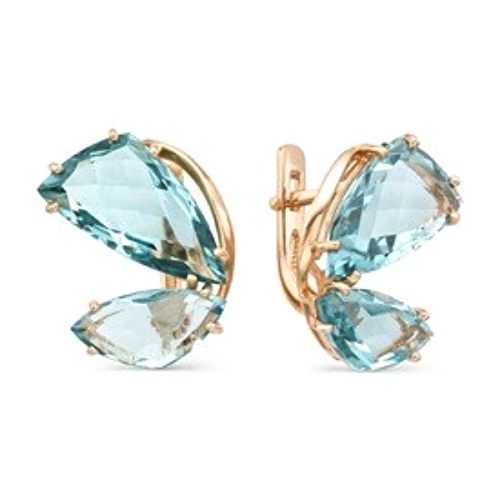 

Серьги из красного золота Magic Stones 02-1-510-42, аквамарин, 02-1-510-42