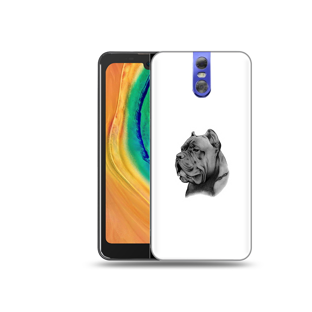 

Чехол MyPads Tocco для Doogee BL7000 грозный бульдог, Прозрачный, Tocco