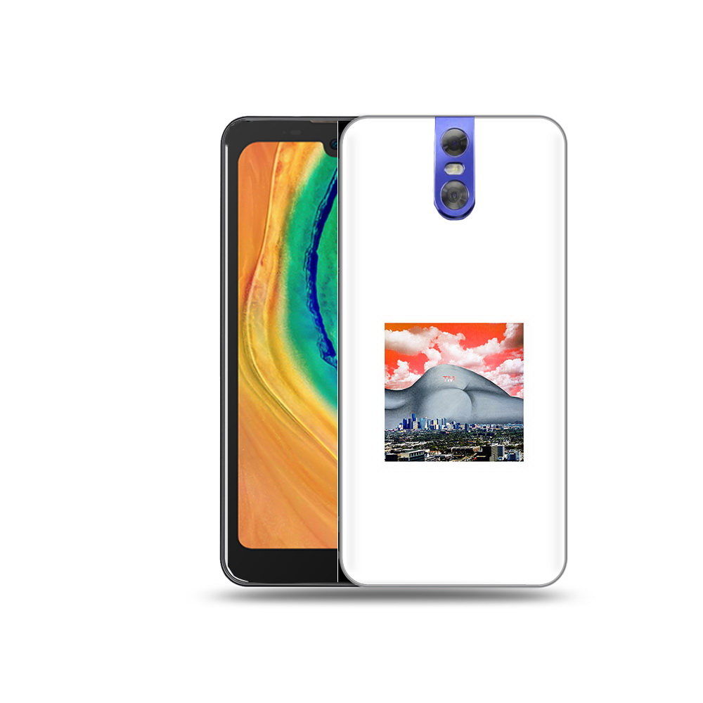 

Чехол MyPads Tocco для Doogee BL7000 город с девушкой на фоне, Прозрачный, Tocco