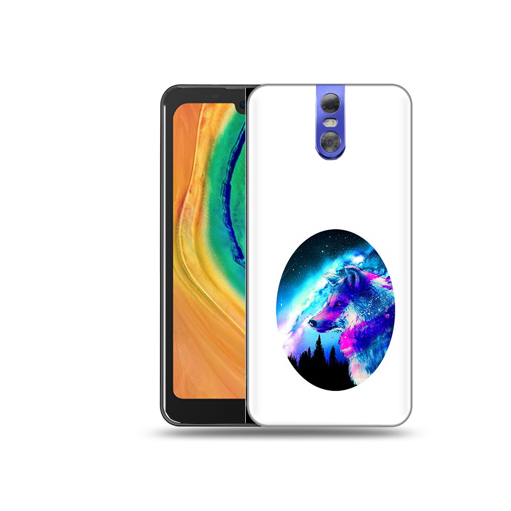 

Чехол MyPads Tocco для Doogee BL7000 голубой волк, Прозрачный, Tocco