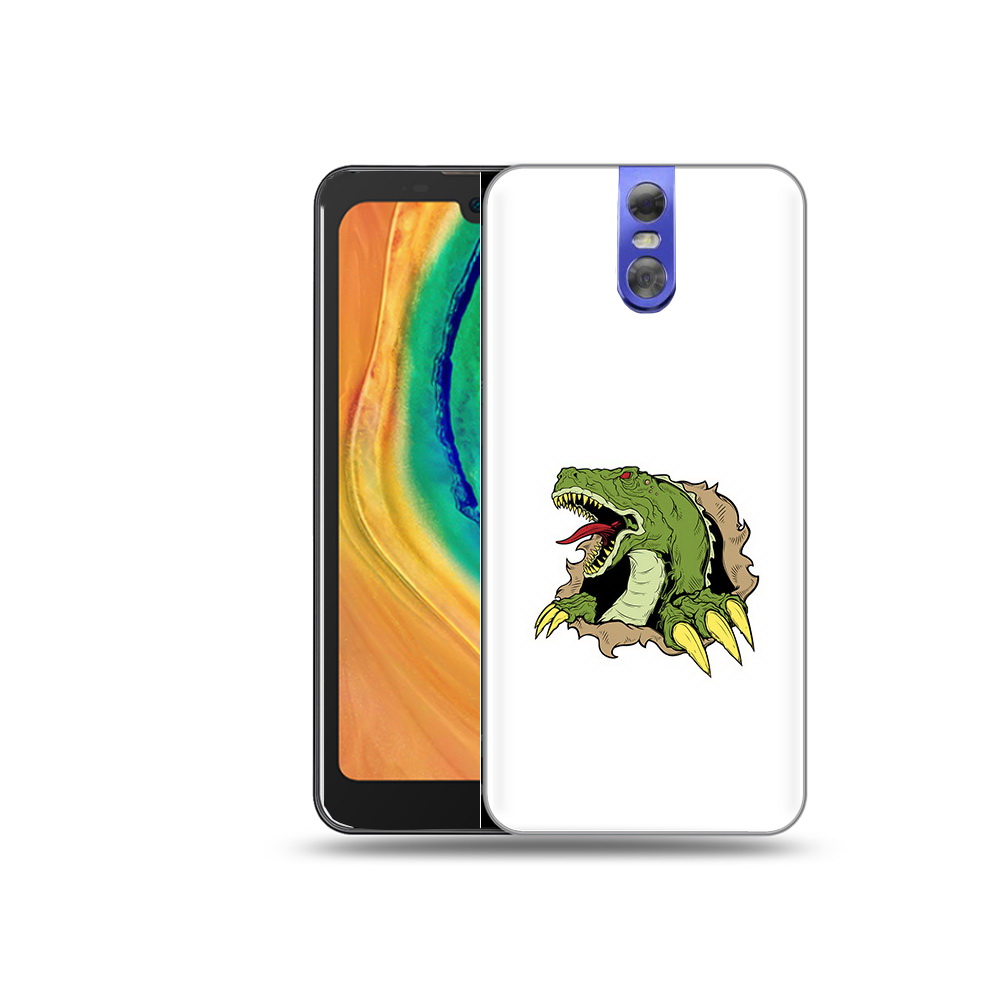 

Чехол MyPads Tocco для Doogee BL7000 годзила, Прозрачный, Tocco