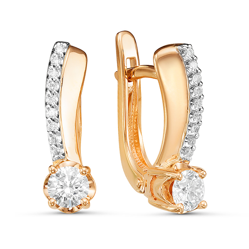 

Серьги из белого золота Бриллианты Костромы 02-0989, бриллиант, 02-0989