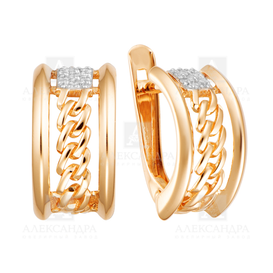 

Серьги из золота Александра кл3722а, фианит, кл3722а