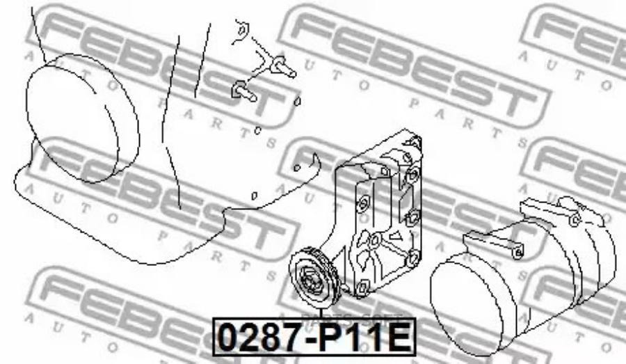 

Ролик автомобильный Febest 0287P11E