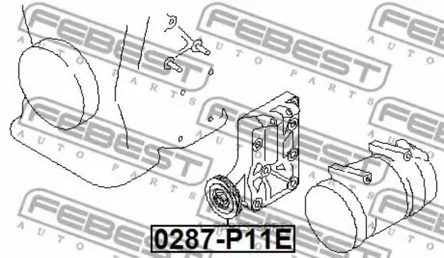 Ролик автомобильный Febest 0287P11E