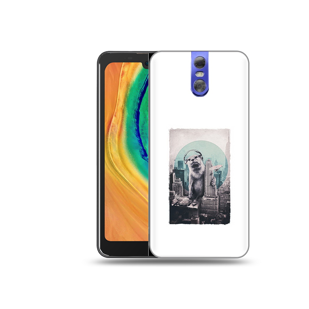 

Чехол MyPads Tocco для Doogee BL7000 выдра в городе, Прозрачный, Tocco