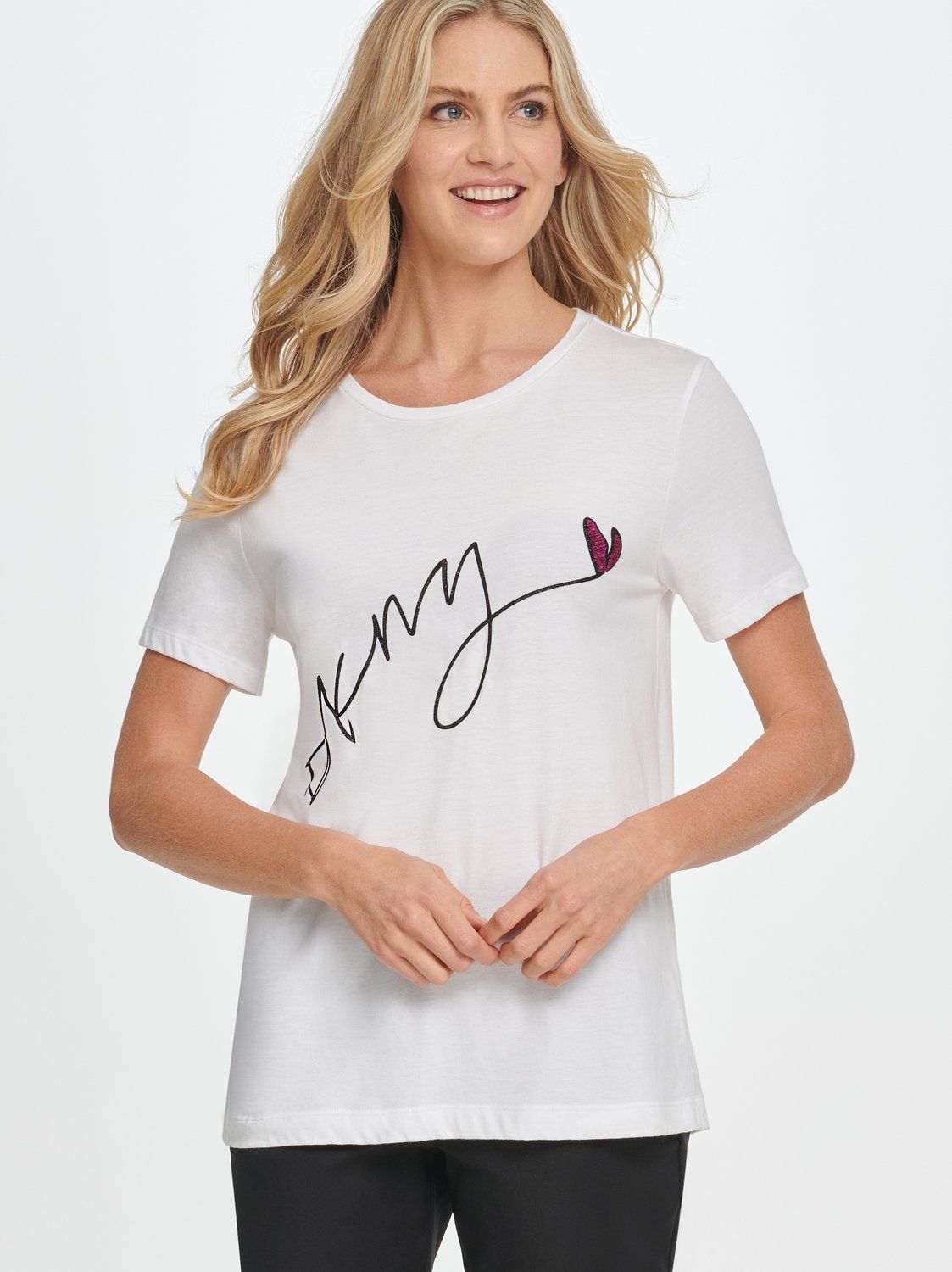 

Футболка женская DKNY P0BHVCNA разноцветная L, P0BHVCNA