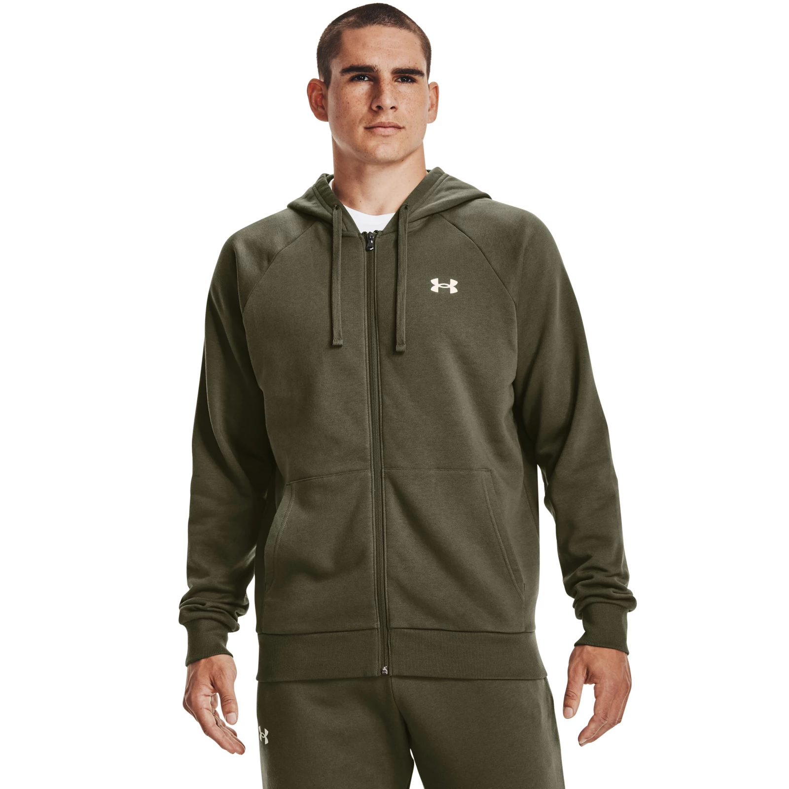 фото Толстовка мужская under armour 1357106-390 зеленая md