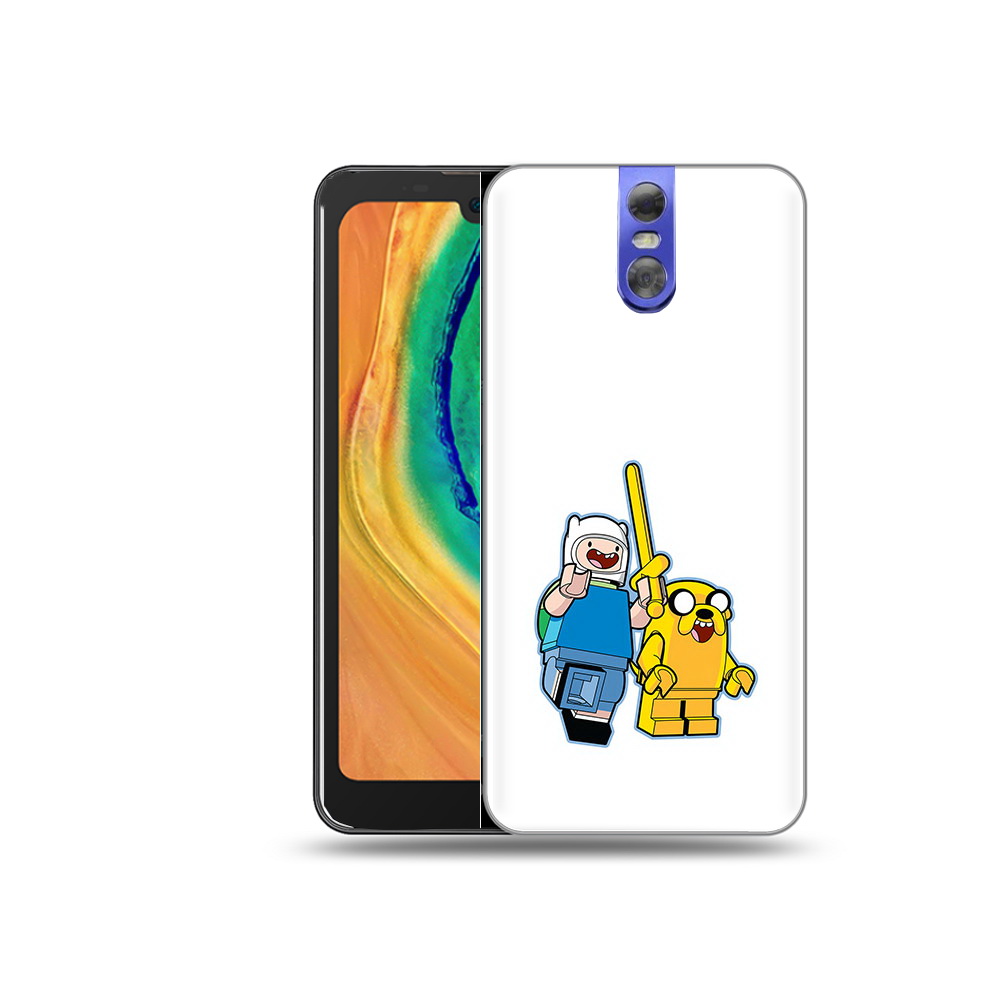 

Чехол MyPads Tocco для Doogee BL7000 время приключений лего, Прозрачный, Tocco