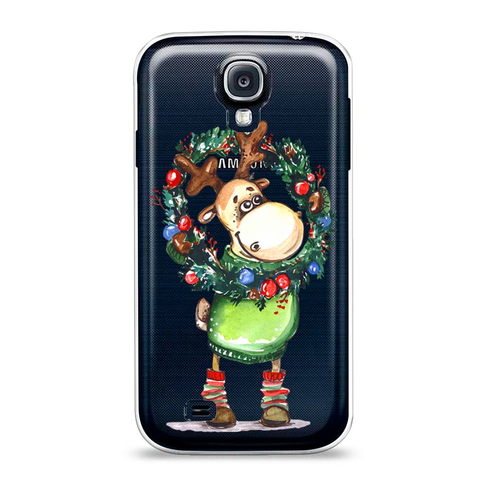 

Чехол на Samsung Galaxy S4 "Олень с новогодним венком", 23950-4