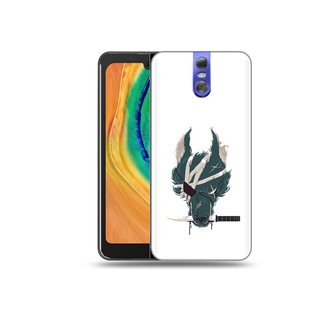 

Чехол MyPads Tocco для Doogee BL7000 волк-разбойник, Прозрачный, Tocco