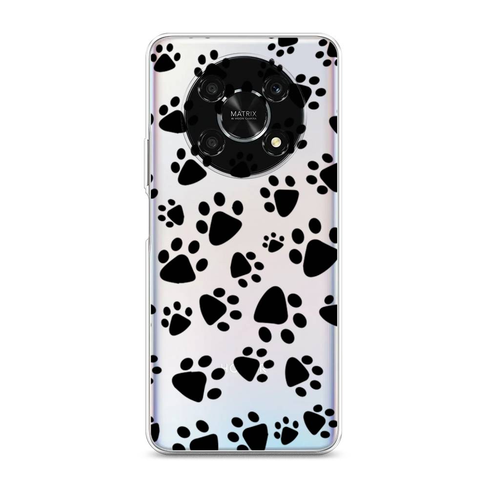 

Чехол Awog для Honor X9 5G "Лапки черные", 6109750-2