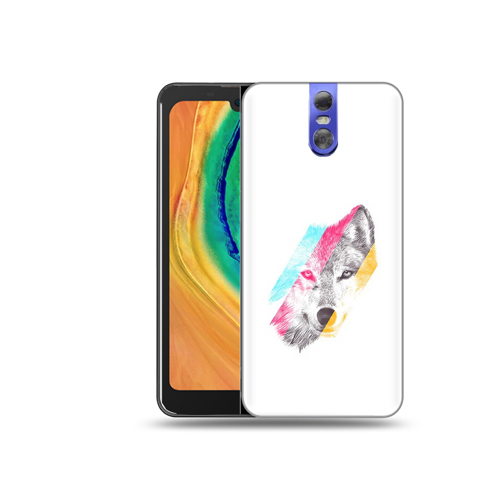 

Чехол MyPads Tocco для Doogee BL7000 волк градиент, Прозрачный, Tocco