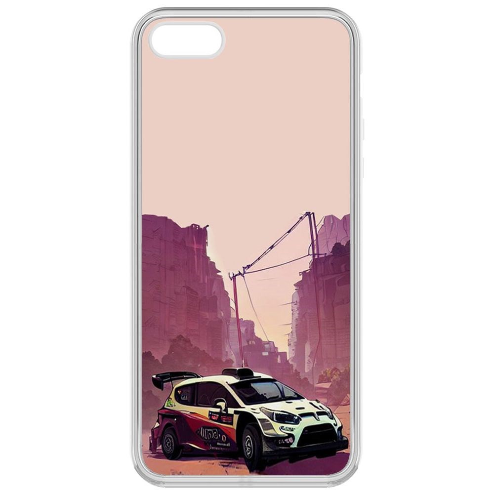 

Чехол-накладка Krutoff Clear Case Гоночный каньон для iPhone 5, Прозрачный