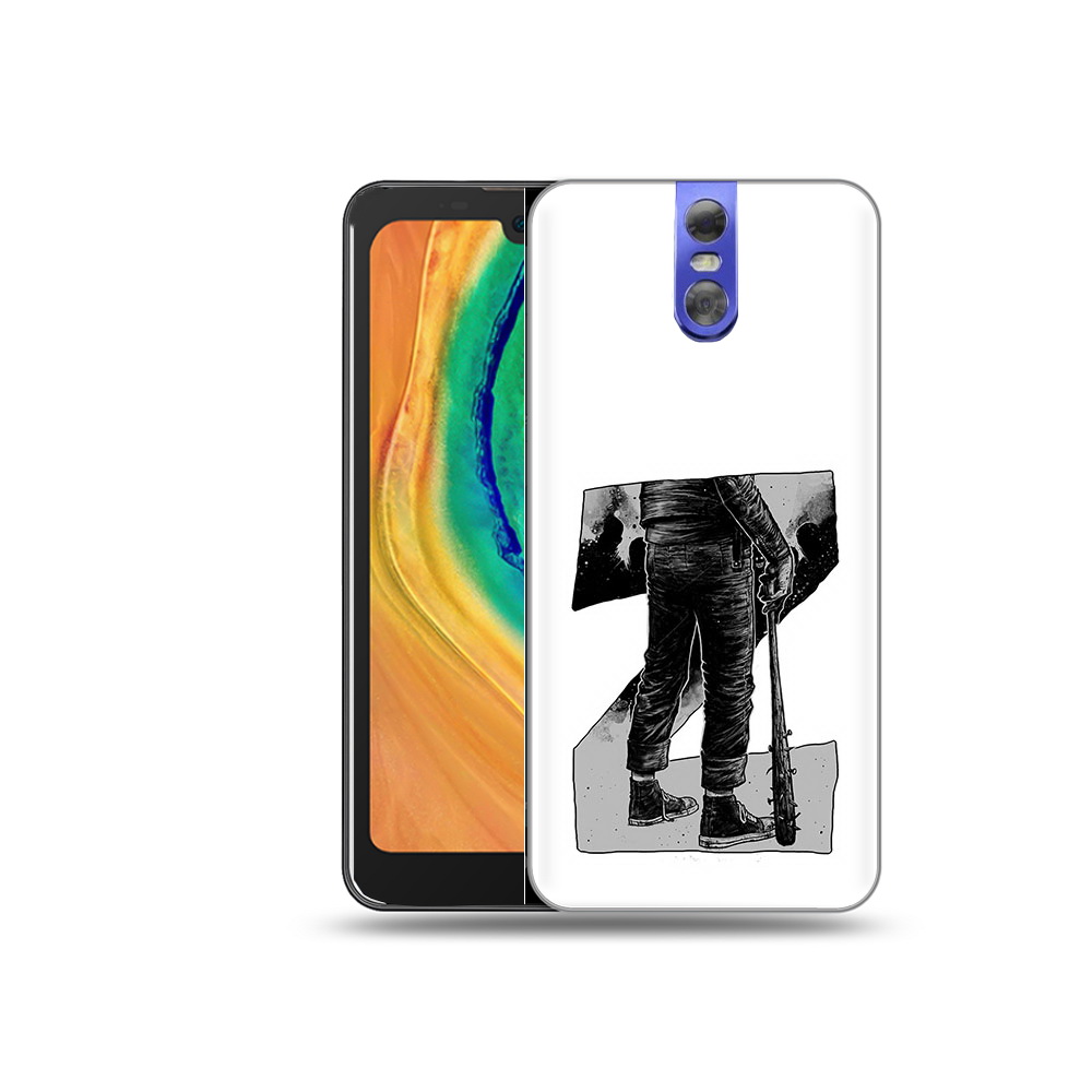 

Чехол MyPads Tocco для Doogee BL7000 воин черно белый, Tocco