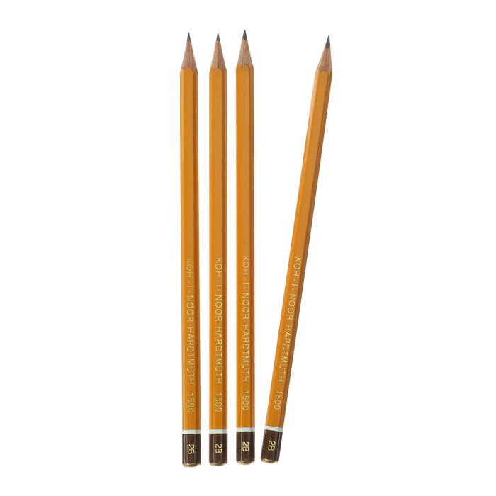 фото Набор чернографитных карандашей koh-i-noor 4 штуки профессиональных 1500 b2