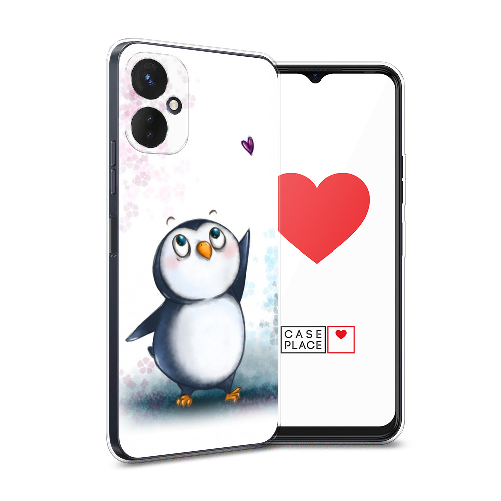 

Силиконовый чехол Awog "Пингвин и сердечко" для Tecno Spark 9 Pro, Белый, 301950-1