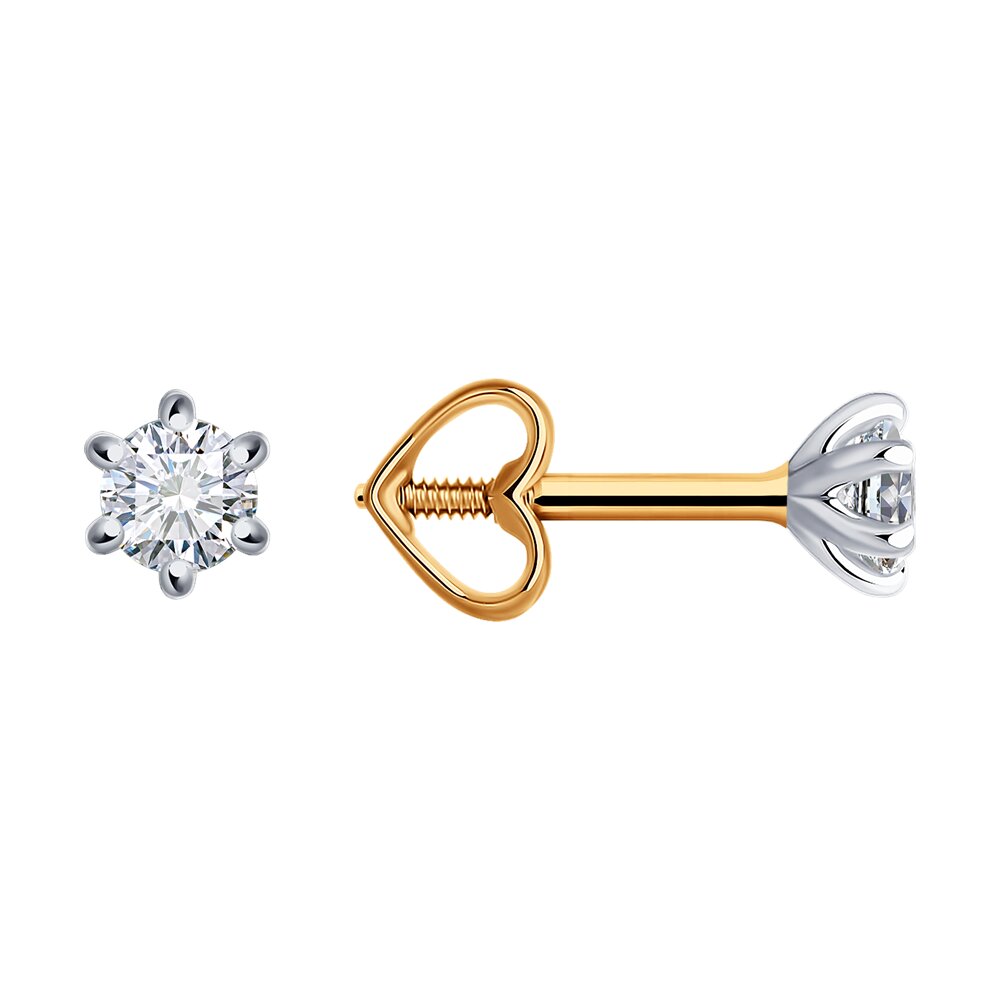 

Серьги-пусеты из красного золота с бриллиантом Diamant 51-222-01780-1, 51-222-01780-1