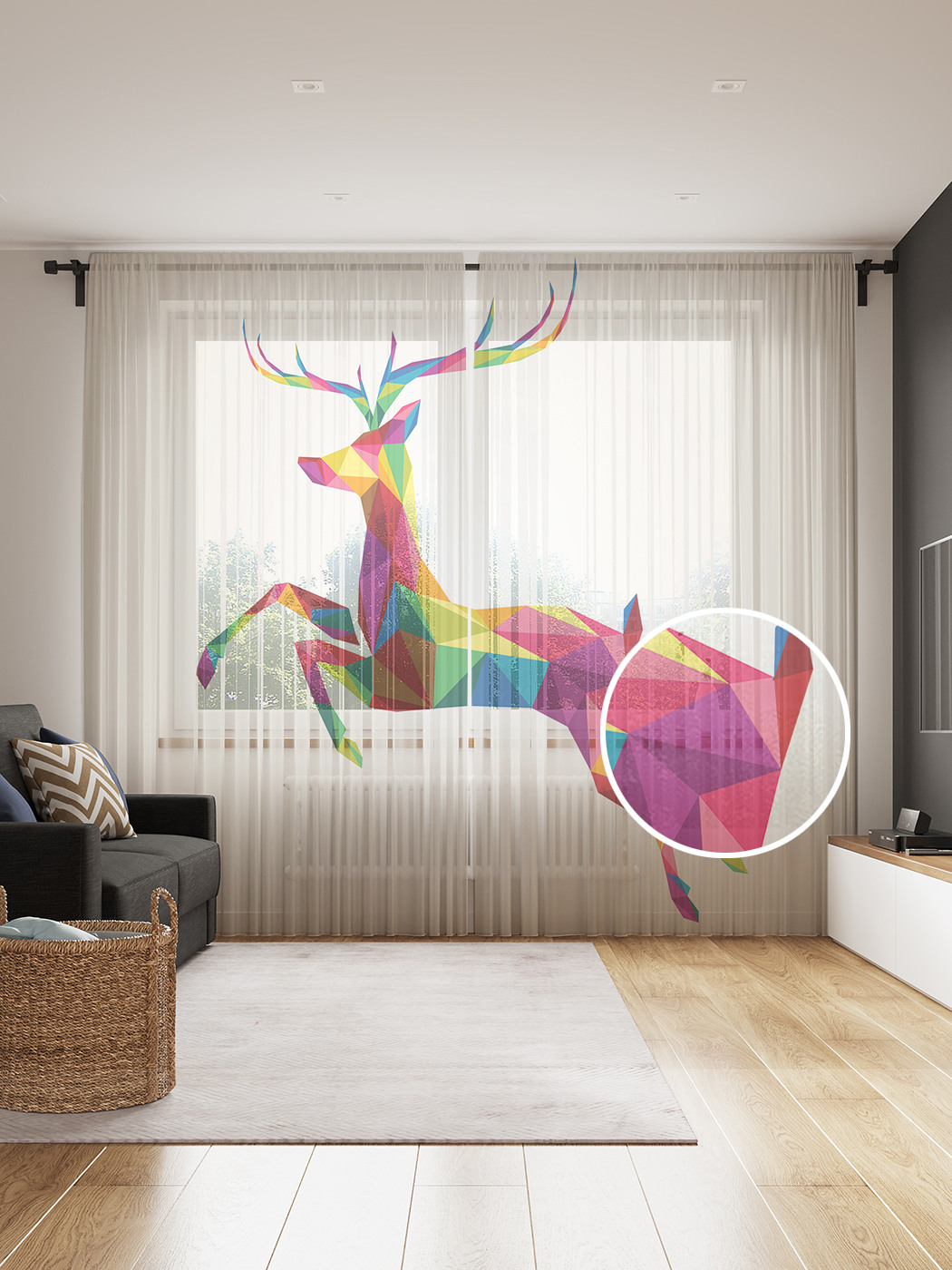 

Фототюль JoyArty "Нежные объятия", 145x265см (2 полотна со шторной лентой + 50 крючков), Нежные объятия