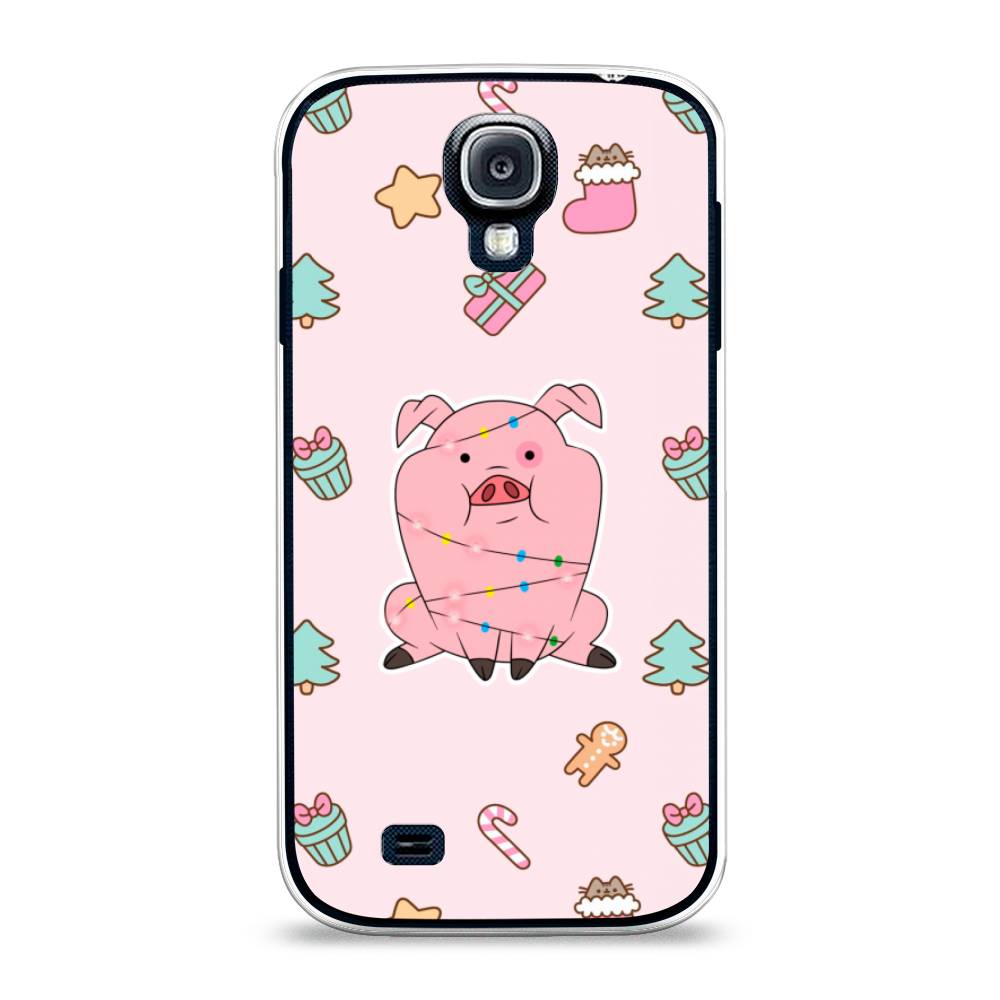 

Чехол на Samsung Galaxy S4 "Розовая свинка", Розовый;зеленый, 23950-5