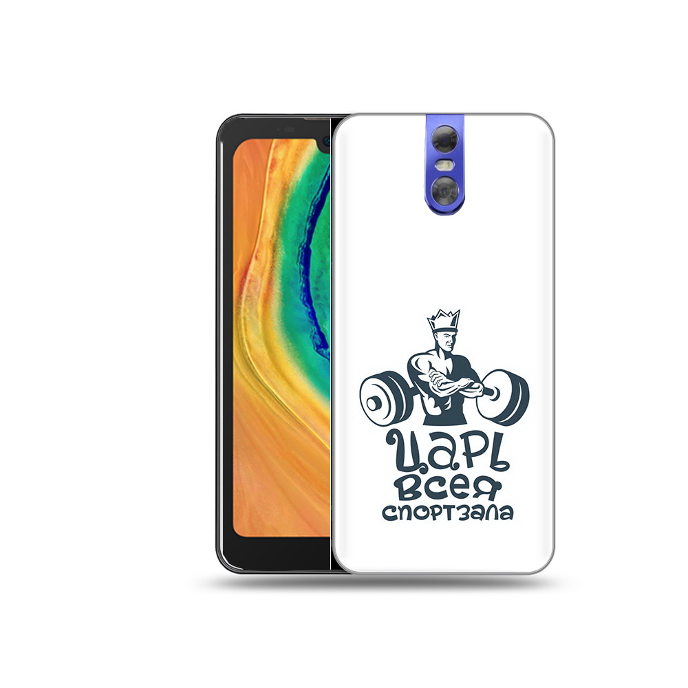 

Чехол MyPads Tocco для Doogee BL7000 бодибилдинг царь спортзала, Прозрачный, Tocco