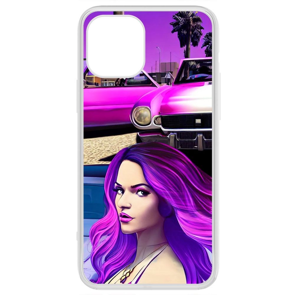 

Чехол-накладка Krutoff Clear Case Жизнь в розовом для iPhone 12 Pro, Прозрачный