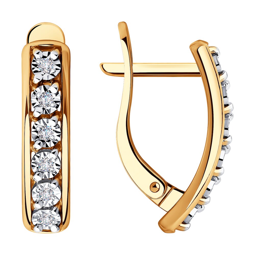 

Серьги из комбинированного золота с бриллиантом Diamant 51-220-00798-1, 51-220-00798-1