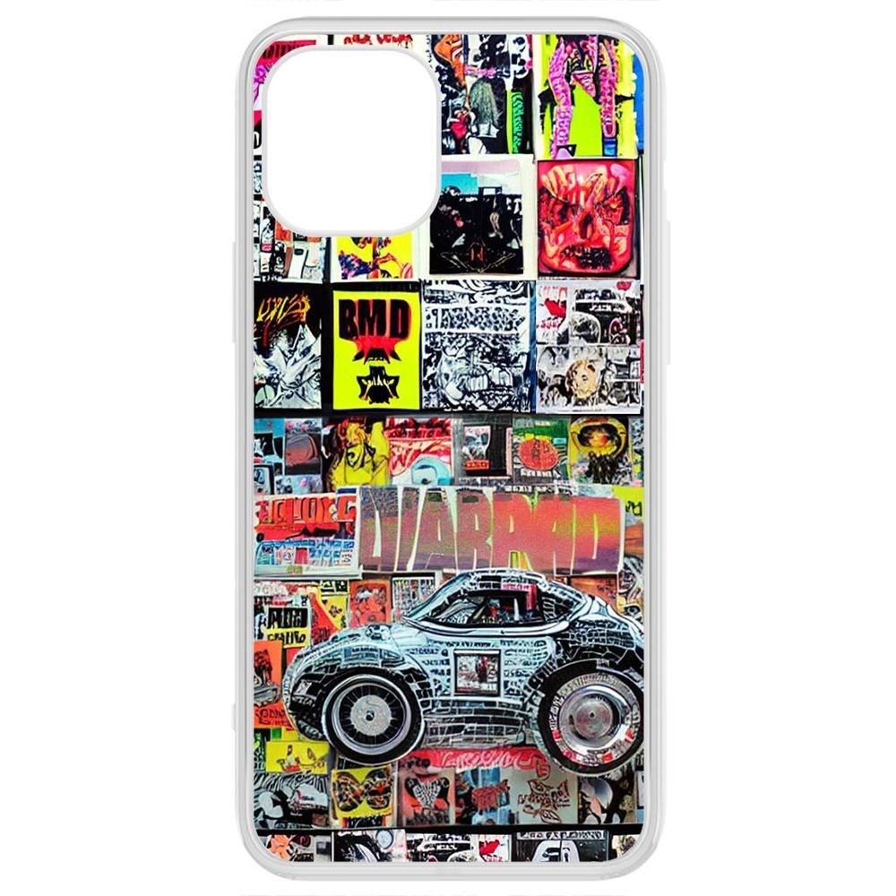 

Чехол-накладка Krutoff Clear Case Автопамфлет для iPhone 12 Pro, Прозрачный