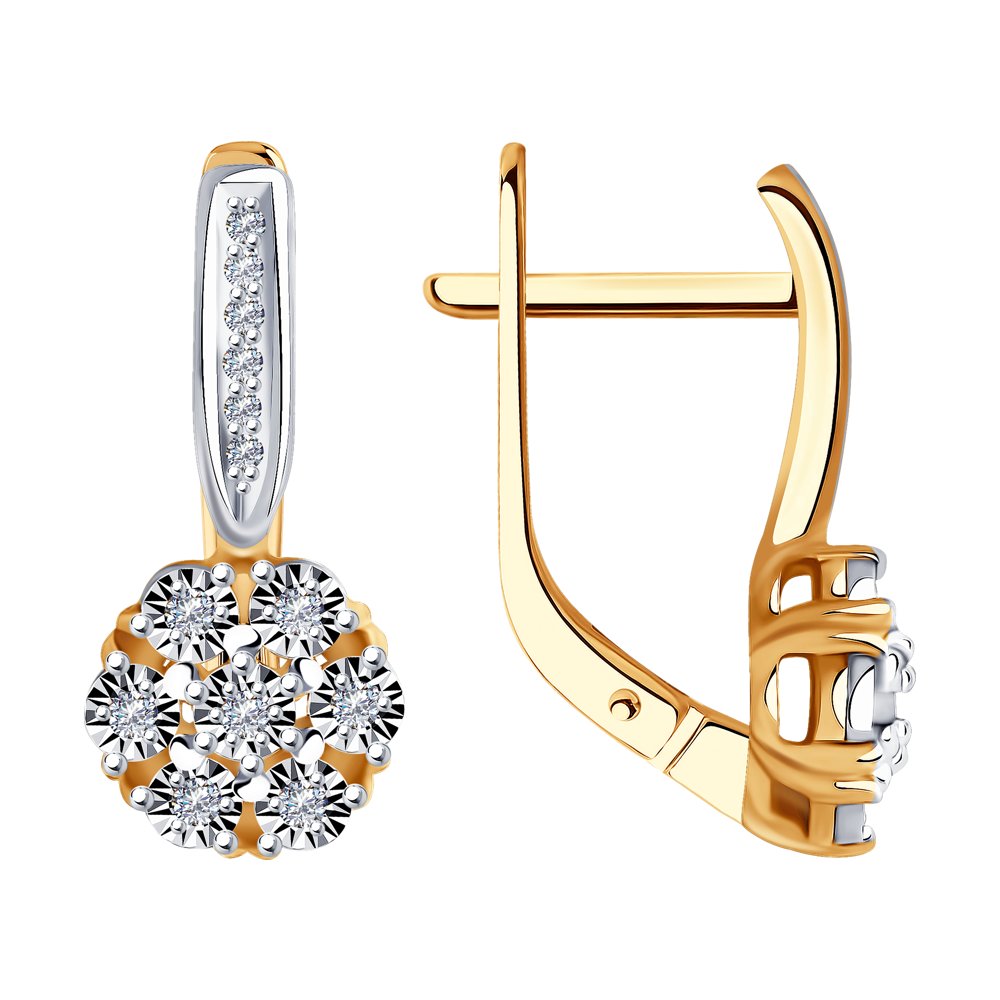 

Серьги из комбинированного золота с бриллиантом Diamant 51-220-00788-1, 51-220-00788-1
