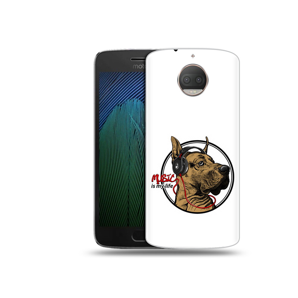 

Чехол MyPads Tocco для Motorola Moto G5S Plus музыкальная собака (PT75337.377.490), Прозрачный, Tocco
