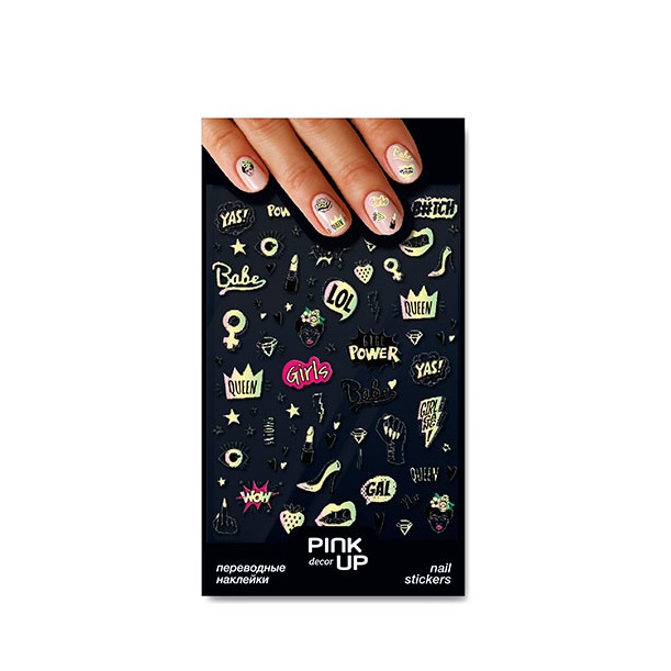 Наклейки для ногтей Pink Up Decor Nail Stickers переводные, 898, 3 г