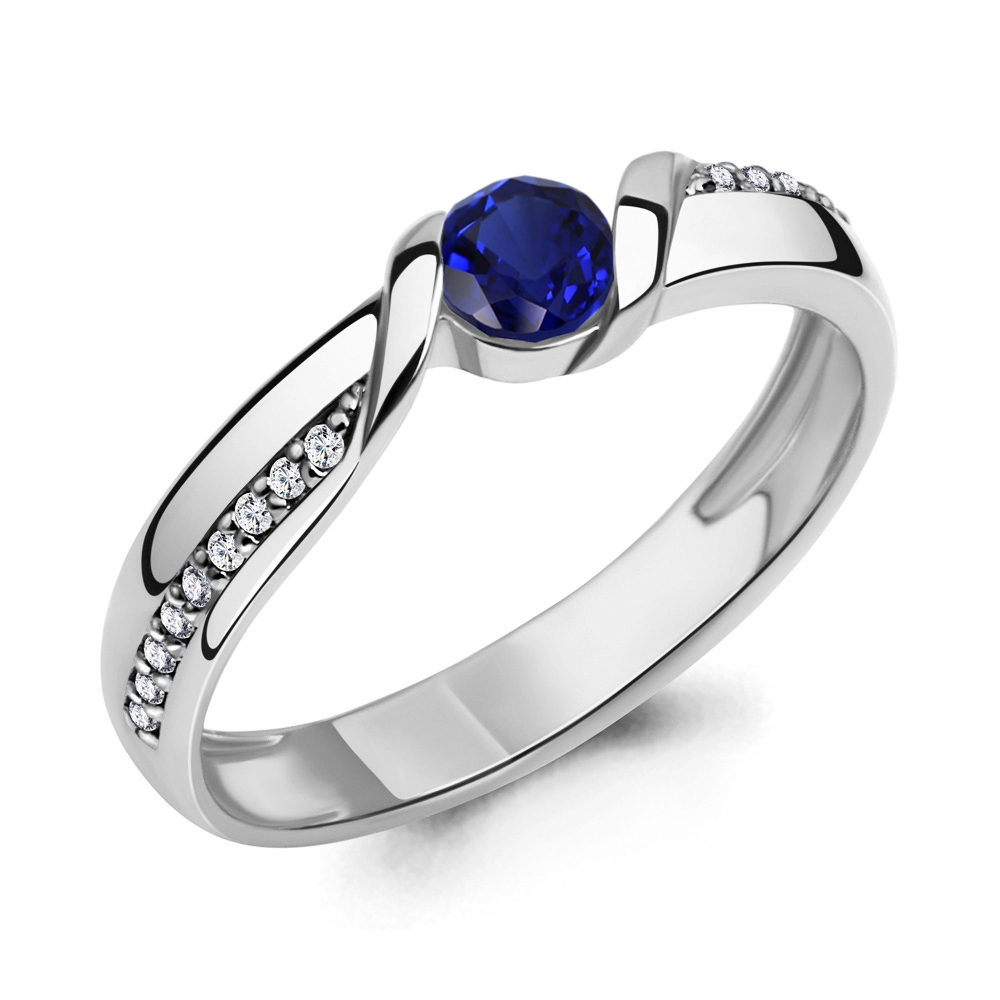 

Кольцо из серебра с фианитом Aquamarine Aquamarine 66549Б_925_р р, 66549Б_925_р