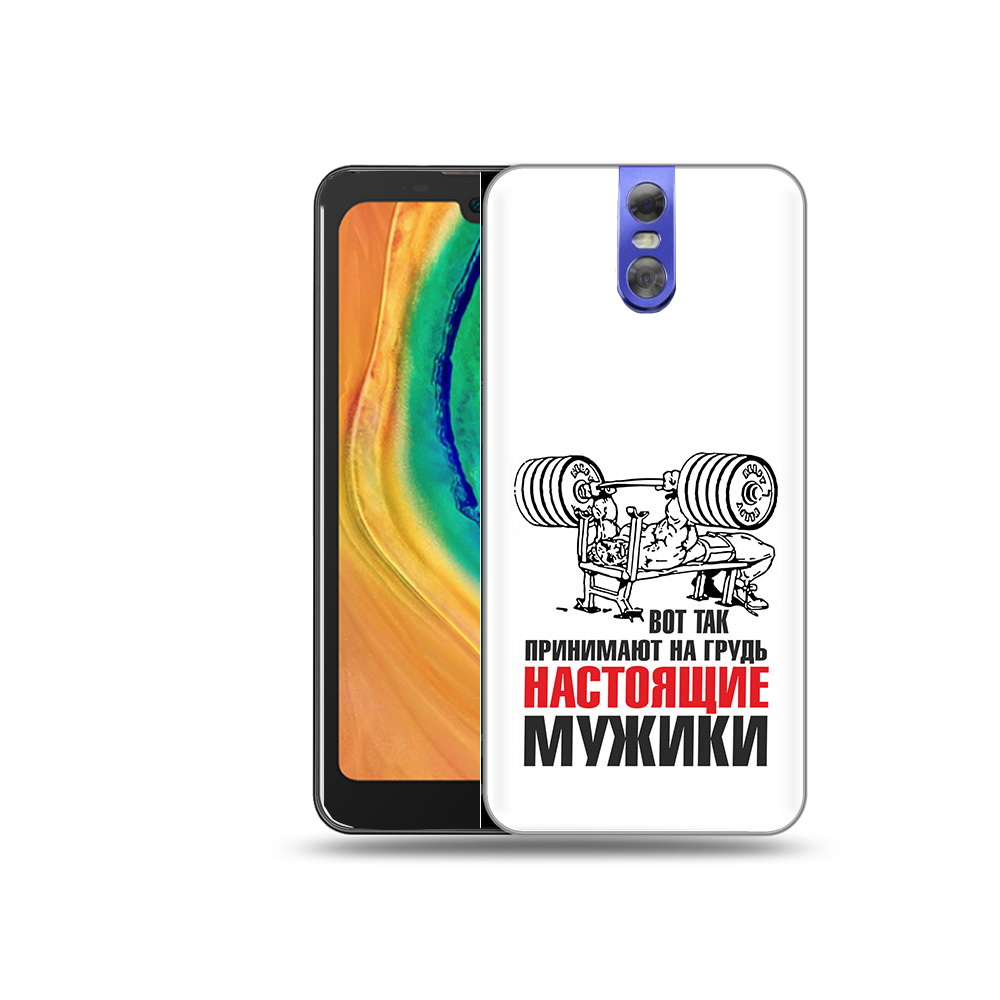 

Чехол MyPads Tocco для Doogee BL7000 бодибилдинг для мужиков, Прозрачный, Tocco