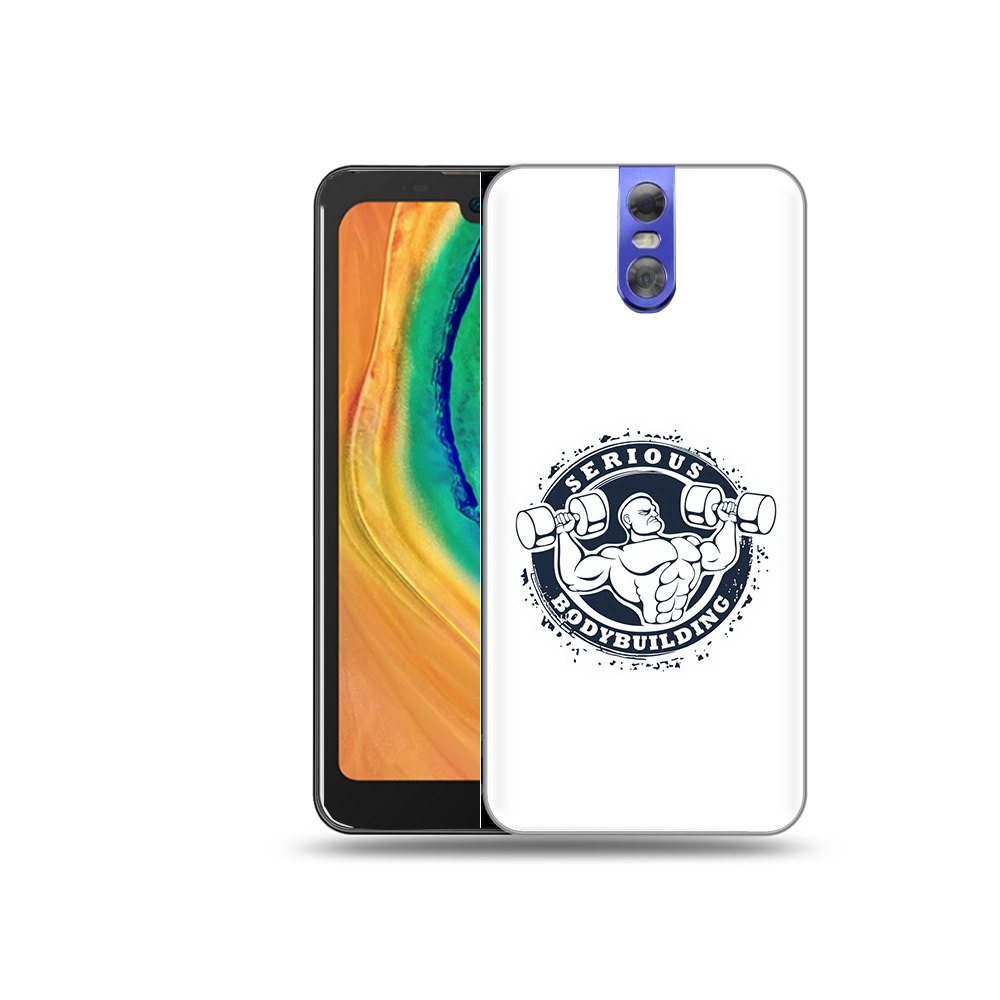 

Чехол MyPads Tocco для Doogee BL7000 бодибилдинг воля к победе, Прозрачный, Tocco